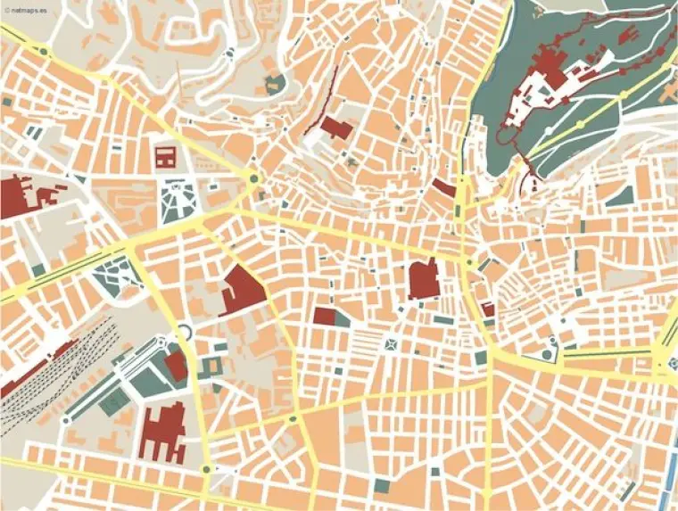 Plano vectorial de Granada — mudo