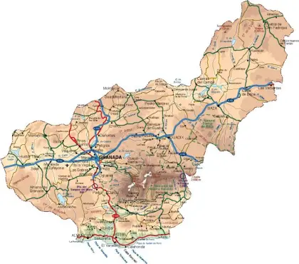 Mapa vectorial de Granada — provincia