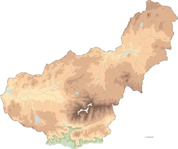 Mapa vectorial de Granada — mudo