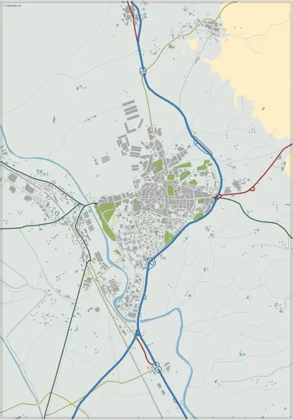 Mapa del área metropolitana de Guadalajara — mudo