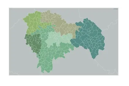 Mapa de municipios de Guadalajara — mudo