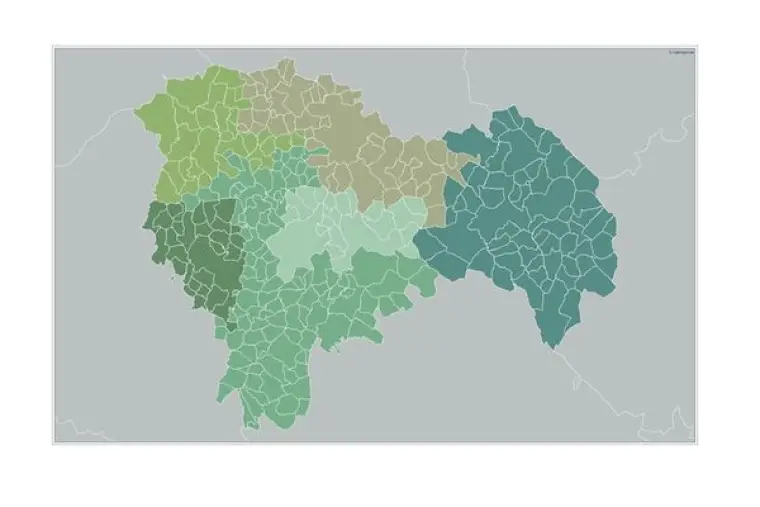Mapa de municipios de Guadalajara — mudo