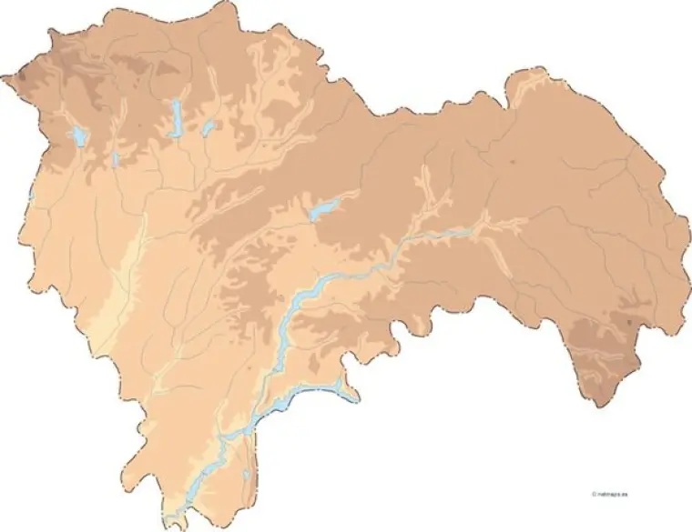 Mapa vectorial de Guadalajara — mudo