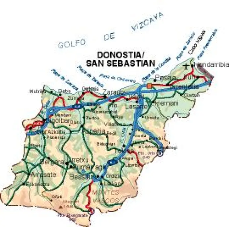 Mapa vectorial de Guipúzcoa — provincia