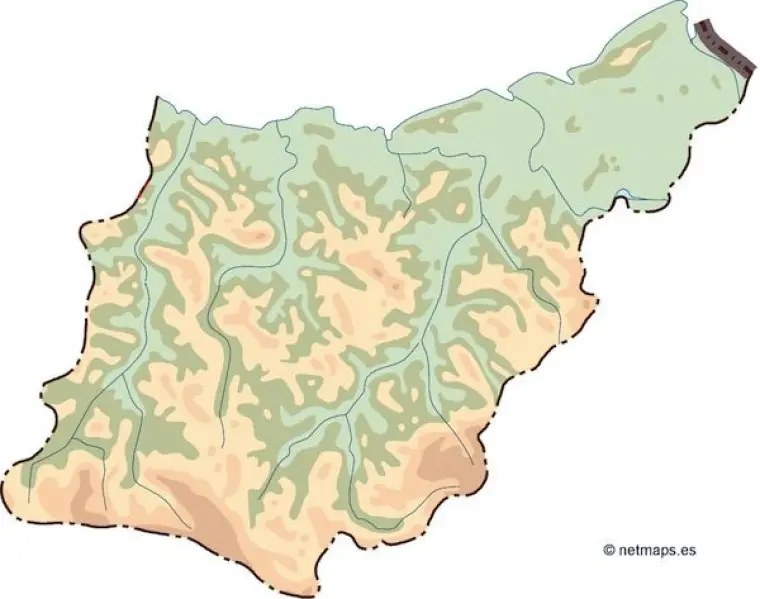 Mapa vectorial de Guipúzcoa — mudo