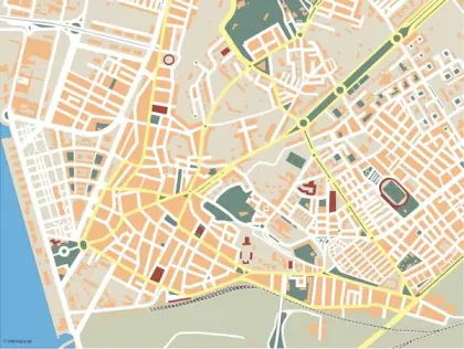 Plano vectorial de Huelva — mudo