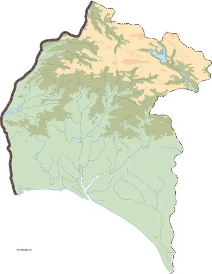 Mapa vectorial de Huelva — mudo