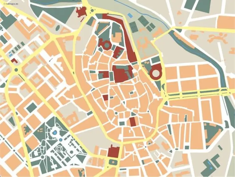 Plano vectorial de Huesca — mudo