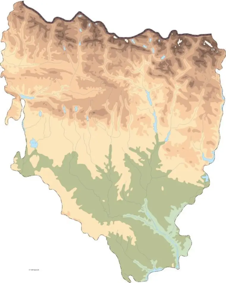 Mapa vectorial de Huesca — mudo