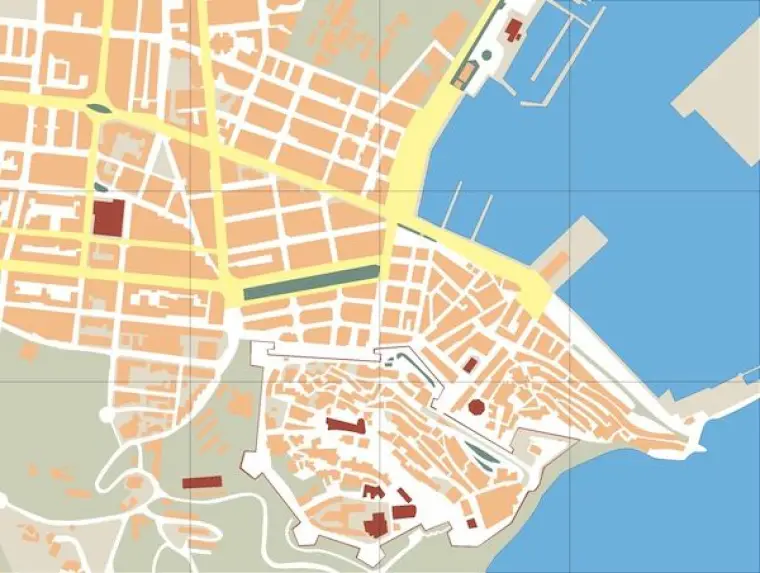 Plano vectorial de Ibiza — mudo