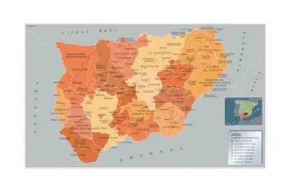 Mapa de municipios de Jaén — con nombres