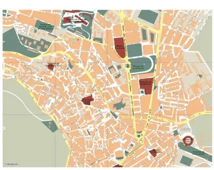 Plano vectorial de Jaén — con calles
