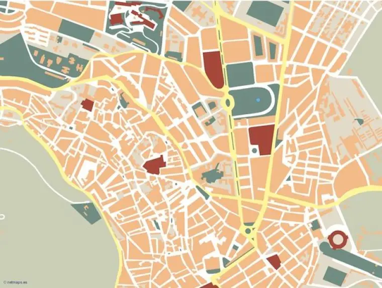 Plano vectorial de Jaén — mudo