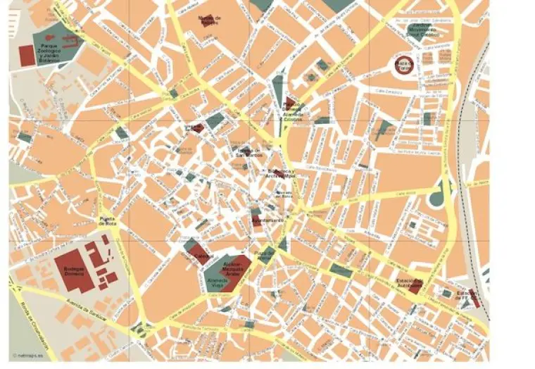 Plano vectorial de Jerez de la Frontera — con calles