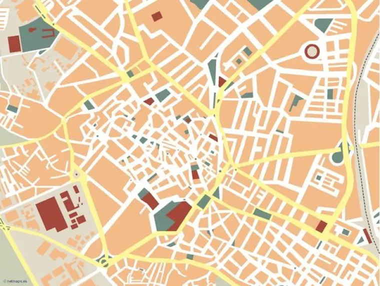 Plano vectorial de Jerez de la Frontera — mudo