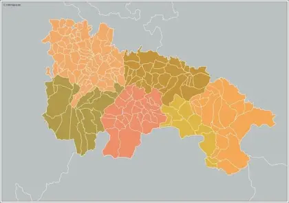 Mapa de municipios de La Rioja — mudo