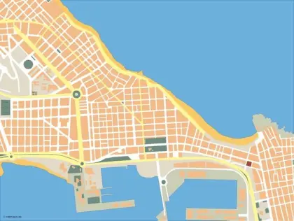 Plano vectorial de las Palmas de Gran Canaria — mudo