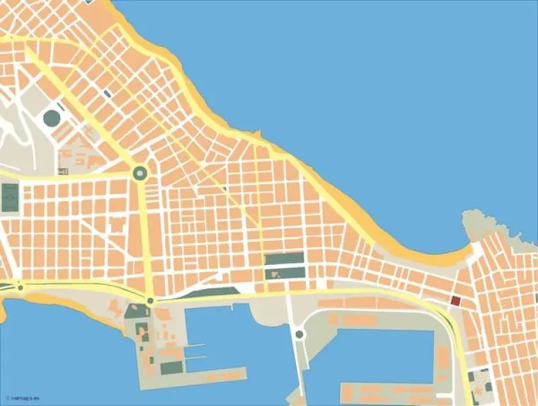 Plano vectorial de las Palmas de Gran Canaria — mudo