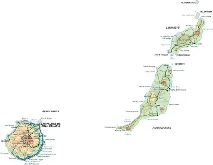 Mapa vectorial de Las Palmas — provincia