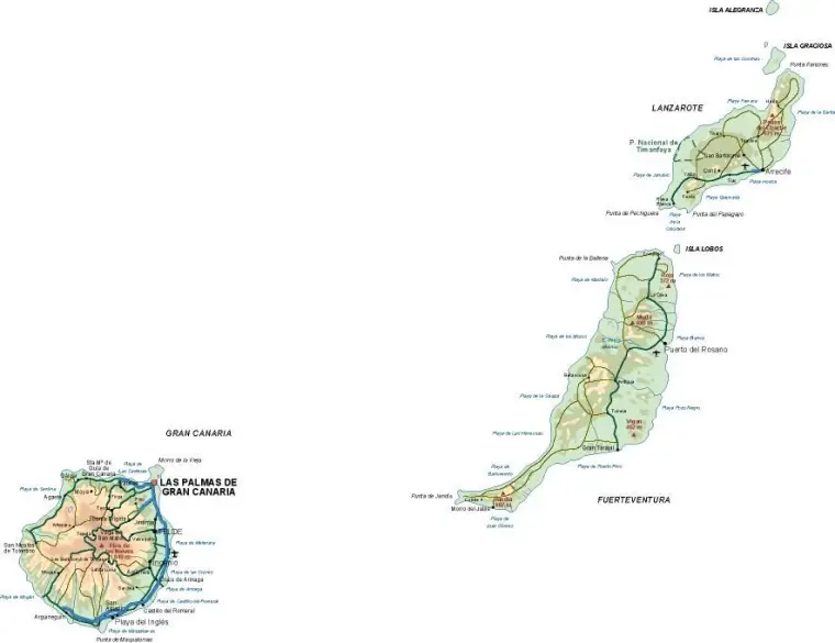 Mapa vectorial de Las Palmas — provincia