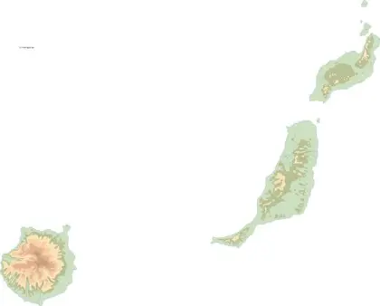 Mapa vectorial de Las Palmas — mudo