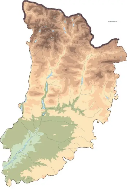 Mapa vectorial de Lleida — mudo