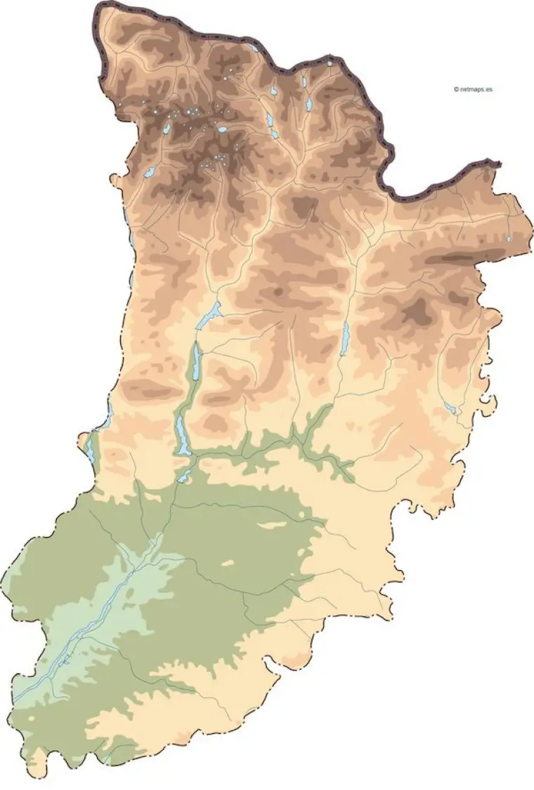 Mapa vectorial de Lleida — mudo