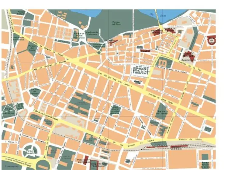 Plano vectorial de Logrono — con calles