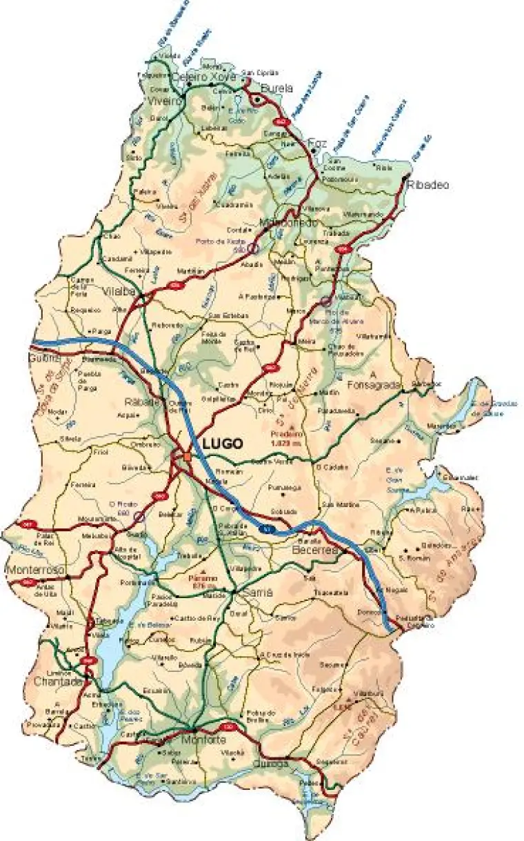 Mapa vectorial de Lugo — provincia