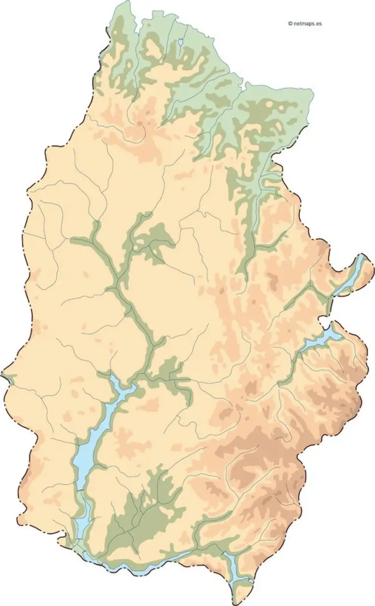 Mapa vectorial de Lugo — mudo