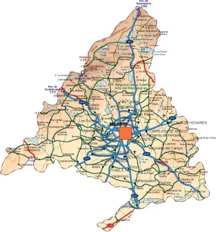 Mapa vectorial de Madrid — provincia
