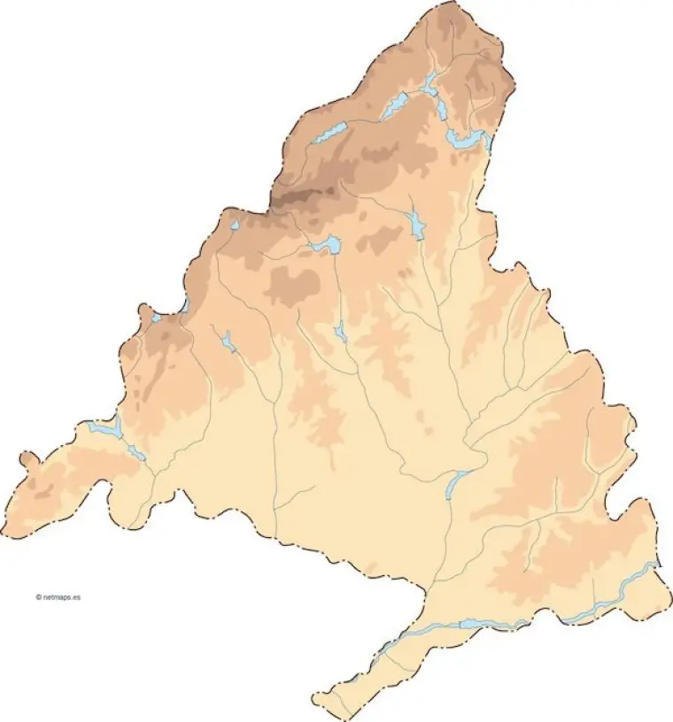 Mapa vectorial de Madrid — mudo