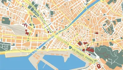 Plano vectorial de Málaga — mudo