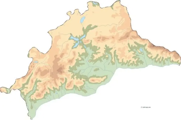 Mapa vectorial de Málaga — mudo