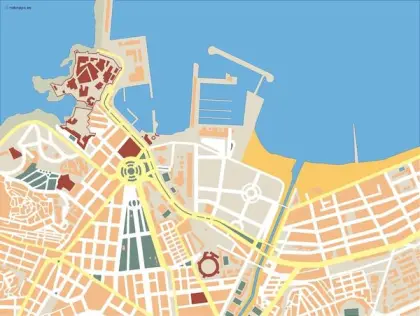 Plano vectorial de Melilla — mudo