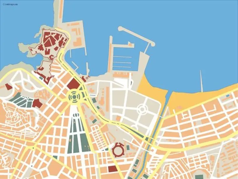 Plano vectorial de Melilla — mudo