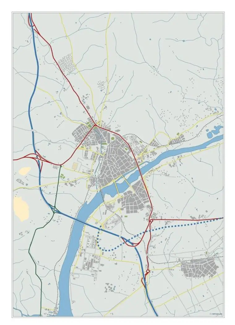 Mapa del área metropolitana de Merida — mudo