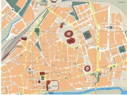 Plano vectorial de Merida — con calles