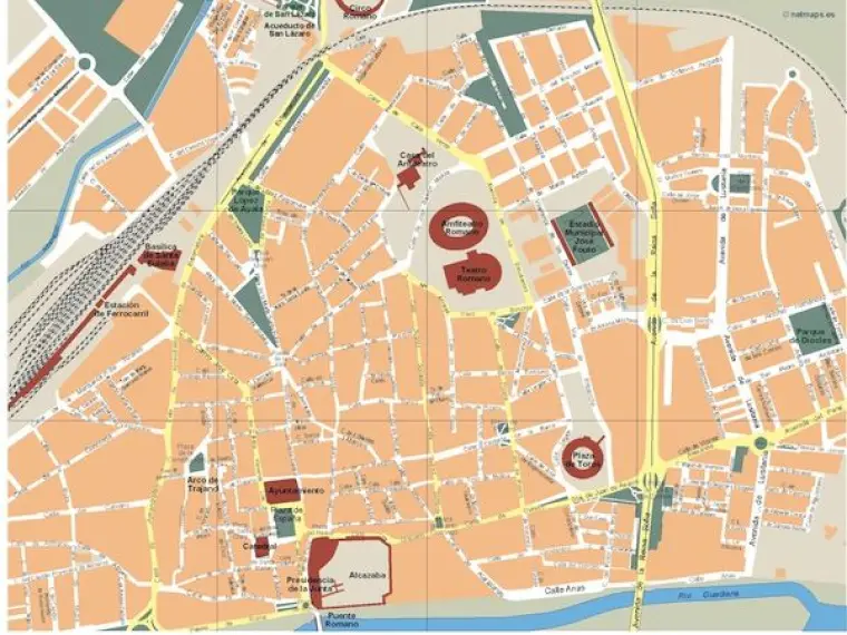Plano vectorial de Merida — con calles