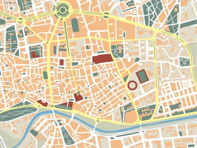 Plano vectorial de Murcia — mudo
