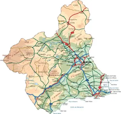 Mapa vectorial de Murcia — provincia