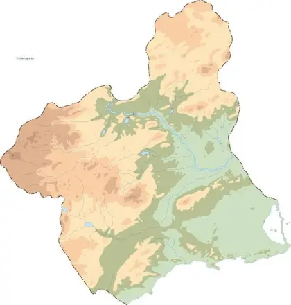 Mapa vectorial de Murcia — mudo