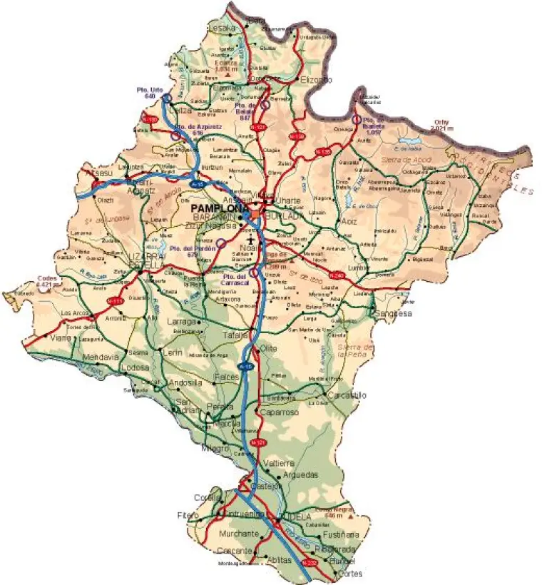 Mapa vectorial de Navarra — provincia