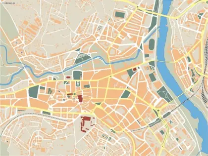 Plano vectorial de Ourense — mudo
