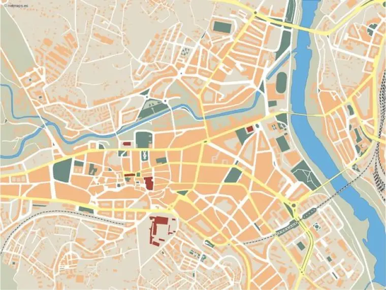 Plano vectorial de Ourense — mudo