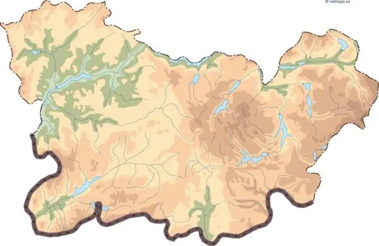 Mapa vectorial de Ourense — mudo