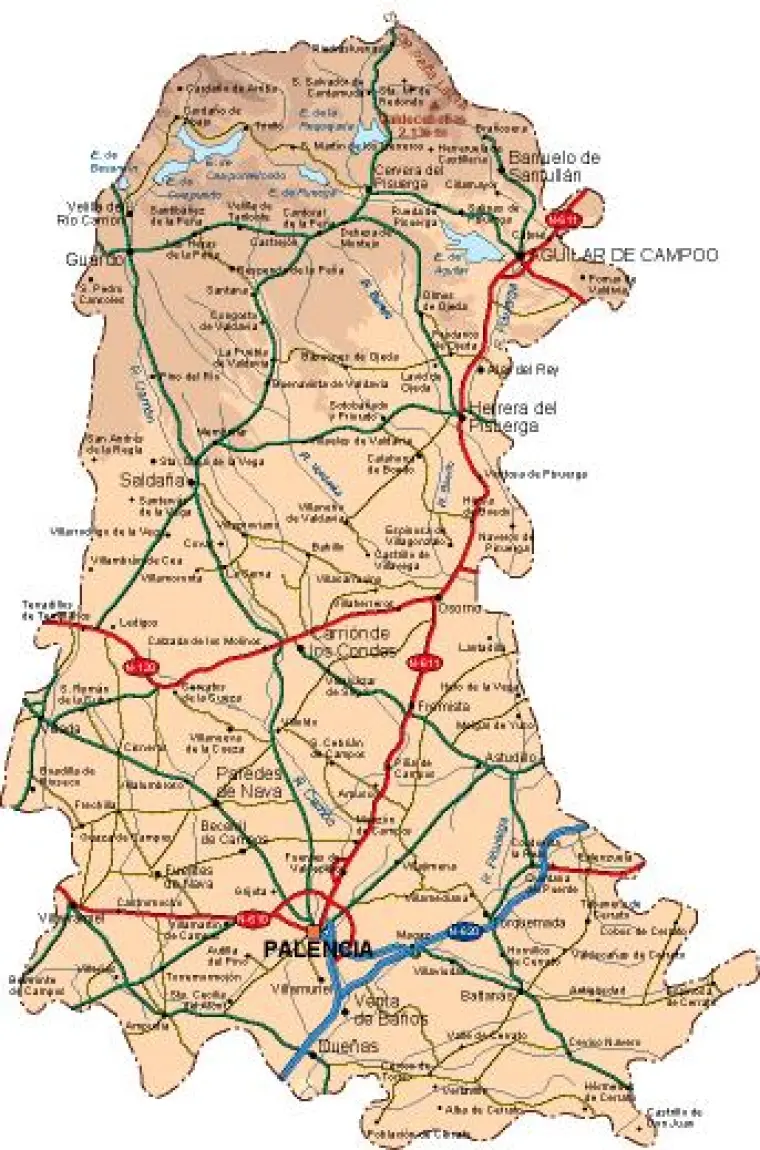 Mapa vectorial de Palencia — provincia
