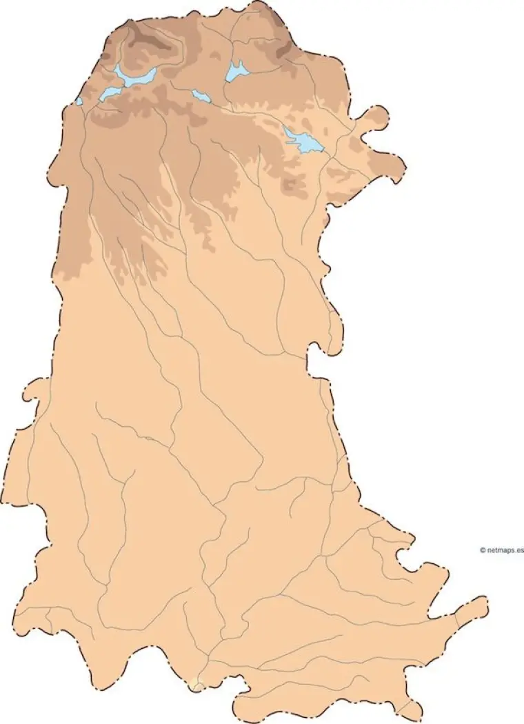 Mapa vectorial de Palencia — mudo