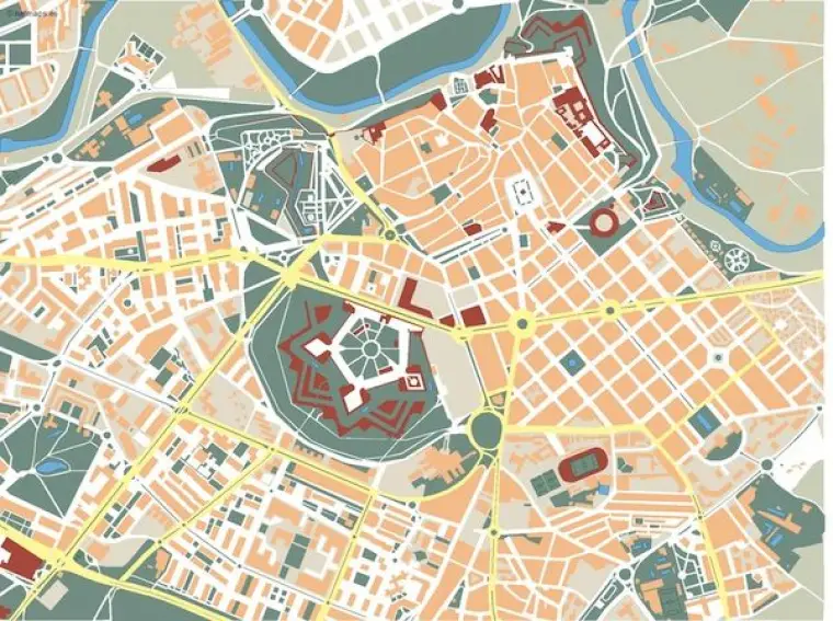 Plano vectorial de Pamplona — mudo