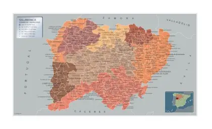 Mapa de municipios de Salamanca — con nombres